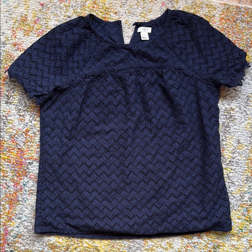 J. Crew Navy Blue Tunic Top